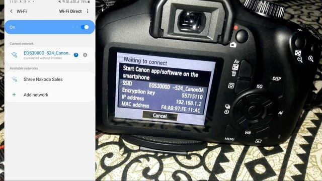 Canon Eos 3000d || How To Transfer Photos From Camera To Mobile #canoneos3000d #canon3000d