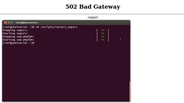 502 Bad Gateway CWP Panal смотреть онлайн