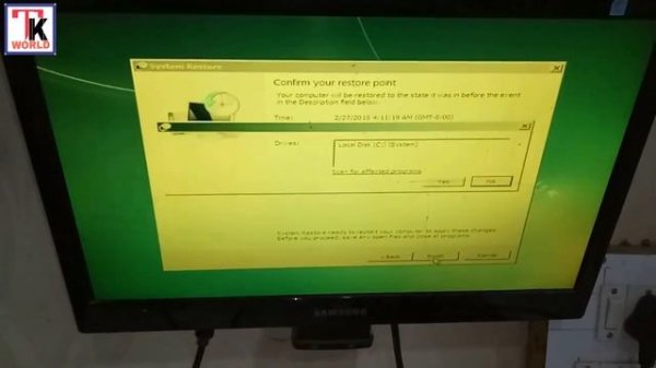 Delete Restoration data and proceed to system boot menu - windows 7 Error