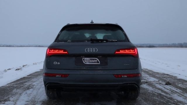 NEW! 2021 AUDI Q5 45TFSI 265HP in SUPER COLD WEATHER - DAYTONA GREY + BLACK OPTICS in detail смотреть онлайн