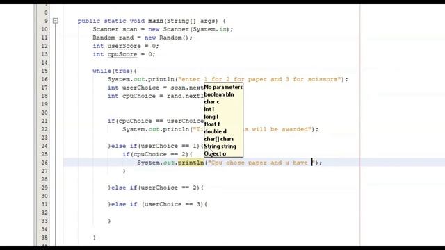 Java - Rock Paper Scissors Game смотреть онлайн