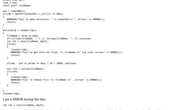Unix & Linux: Error when using stat, errno=2 смотреть онлайн