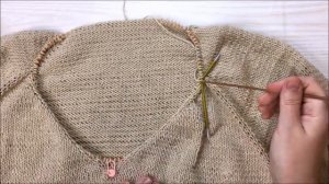 Свитер  с V - образной горловиной  .МК . Часть 5