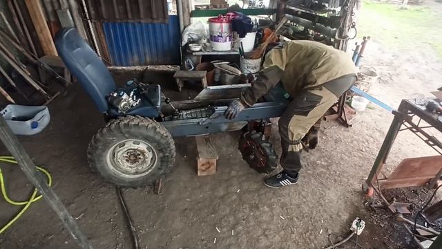 минитрактор классика своими руками (мой вариант установки рулевых тяг и рулевого редуктора)