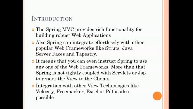 Spring Framework Tutorial : #17. Spring MVC Introduction смотреть онлайн