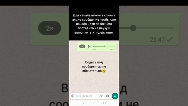 как поменять скорость у аудио сообщения в WhatsApp смотреть онлайн