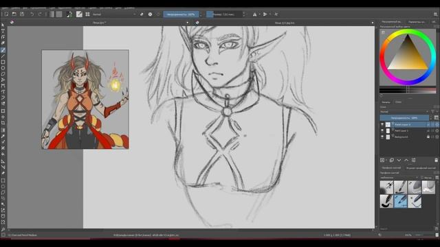 СОЗДАЕМ ПЕРСОНАЖА В KRITA / Часть 1 / Скетч смотреть онлайн
