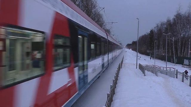 Электропоезд ЭГ2Тв-029 "Иволга 2.0" (ТЧ-50) пригородный поезд №6956 Усово - Москва. смотреть онлайн