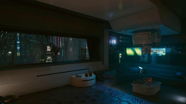 Rain On Window At Night - Cozy Cyberpunk Ambience