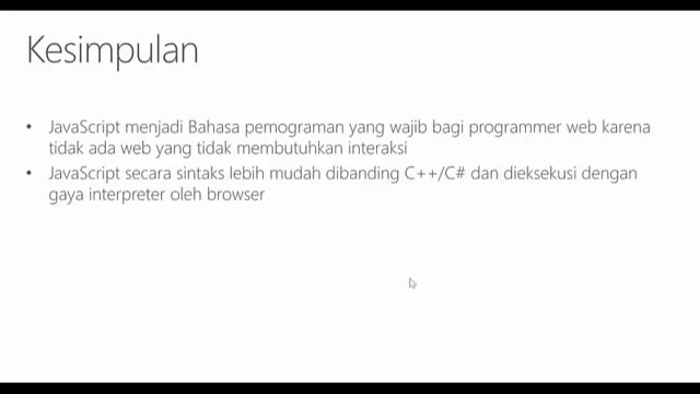 Pengenalan JavaScript смотреть онлайн