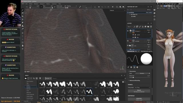Текстуринг симбиота демонессы в Substance Painter #17 смотреть онлайн