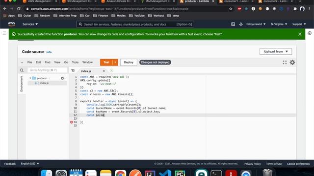 Build a Real Time Data Streaming System with AWS Kinesis, Lambda Functions and a S3 Bucket смотреть онлайн