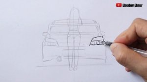 Как нарисовать Машину поэтапно | Учимся рисовать