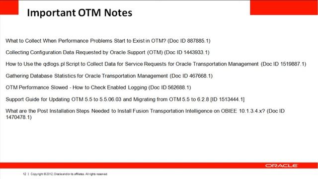 SIG Quarterly Call April 2013: OTM Support and TOIs смотреть онлайн