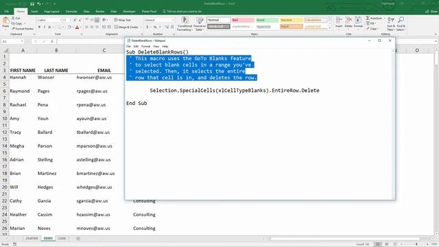 EASY VBA Delete Blank Rows Or Columns With A Macro