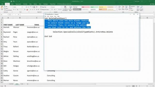 EASY VBA Delete Blank Rows or Columns with a Macro