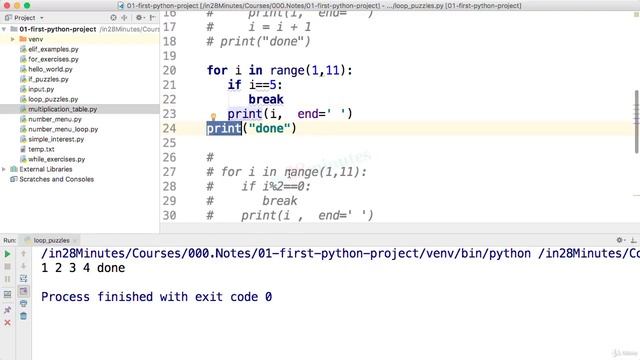 (Learn Programming With Python) 69-Step 09-Loops-Puzzles-break and continue смотреть онлайн
