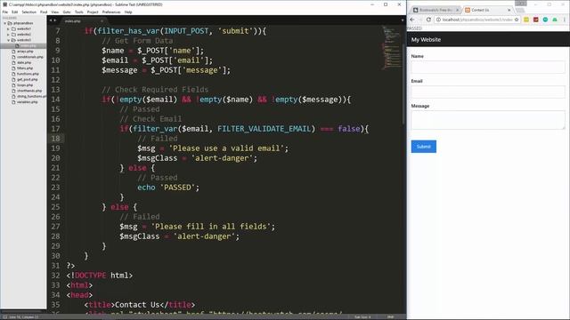 PHP Front To Back [Part 15] - PHP Contact Form смотреть онлайн