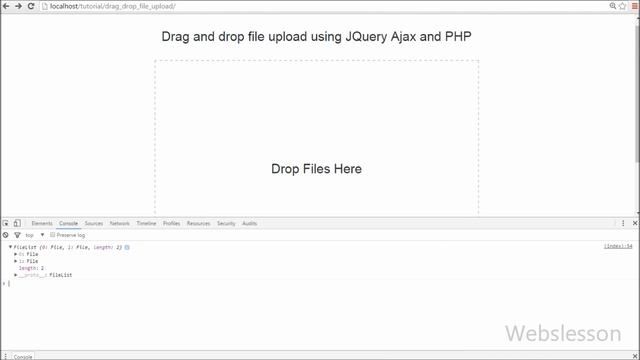 Drag and drop Upload multiples File By Ajax JQuery PHP смотреть онлайн