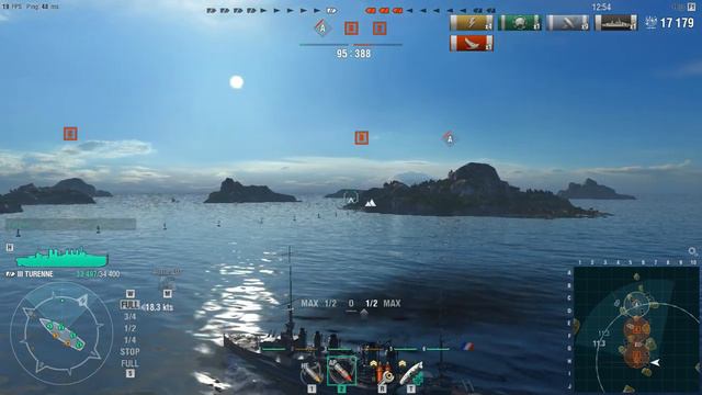 World of Warships | TURENNE (France Battleship) | 2 Kills (44K Damage) - Replay Gameplay HD смотреть онлайн