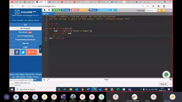 For Loop: Sum & Average 5 Numbers | Python Course for Beginners | Full Python Course Part 34 смотреть онлайн