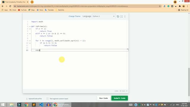 HackerRank Time Complexity Primality problem solution in Python | Interview Preparation Kit смотреть онлайн