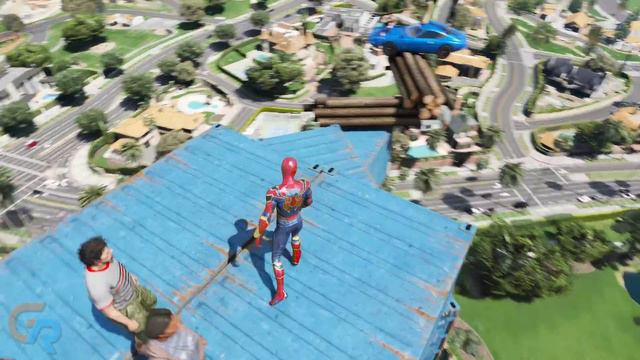 GTA 5 Iron Spiderman Falling off Highest Buildings - Episode 02 (Euphoria Ragdolls) смотреть онлайн