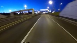 Тоннель на Маршала Жукова. 235 км/ч  Honda VFR800