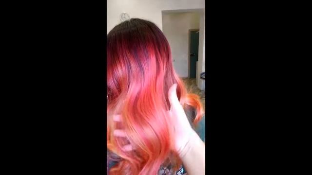 Цветное омбре, яркое обмре, яркое окрашивание, шатуш Москва смотреть онлайн