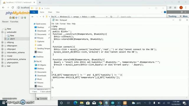 Arduino Sending Data to MySQL Database смотреть онлайн