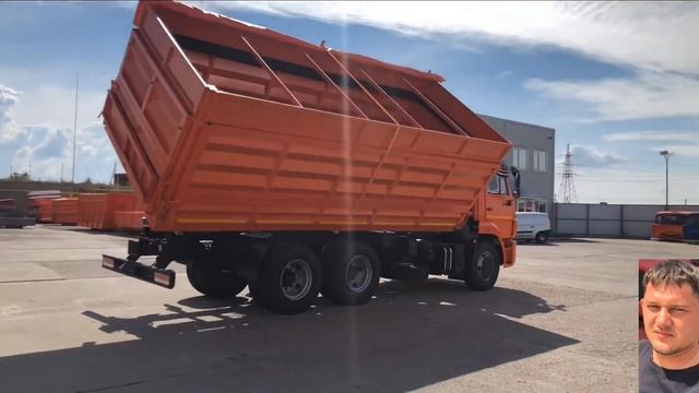 САМОСВАЛ КамАЗ 65115 с разгрузкой на 3 стороны. Сельхозник Зерновоз смотреть онлайн