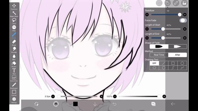 How to Use Stabilizer for Smooth Lineart in ibisPaint X смотреть онлайн