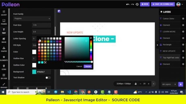 Canva Clone Palleon - Javascript Image Editor Download Source Code
