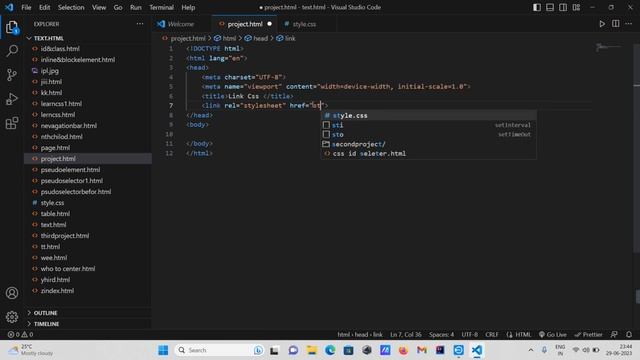 How to link html to css in visual studio code | Easy Way | In Hindi смотреть онлайн