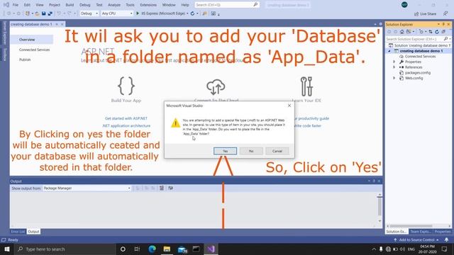 How to create a Database in ASP.NET web-application in Visual Studio 2019. смотреть онлайн