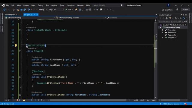 Attribute in C# смотреть онлайн