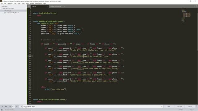 11. Validate User Data - Management App with python Kivy смотреть онлайн