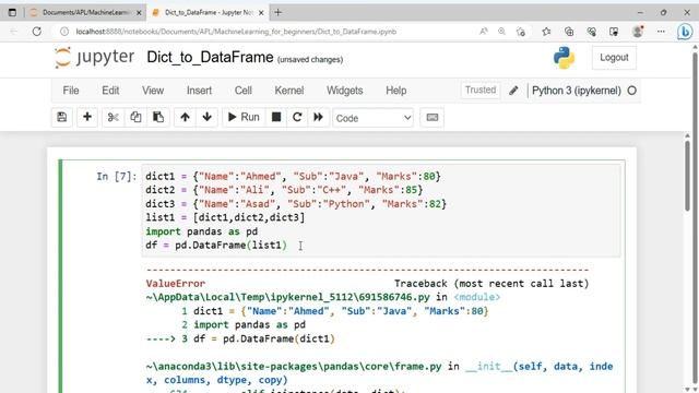 Dictionary to DataFrame in Python (in Sindhi) смотреть онлайн