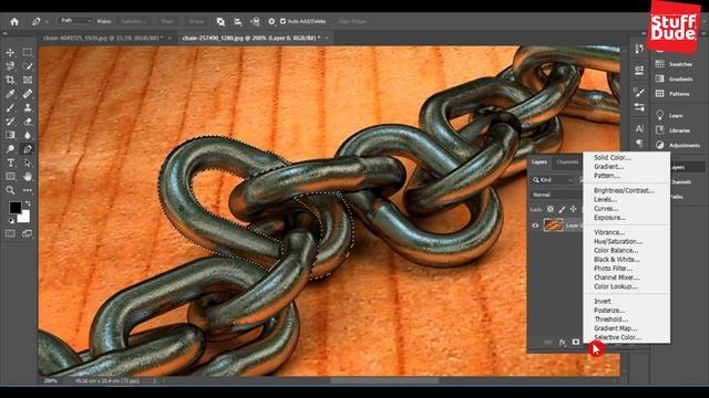Turn Iron Into Gold Effect In Photoshop | One Option & One Layer | Stuff Dude Tamil