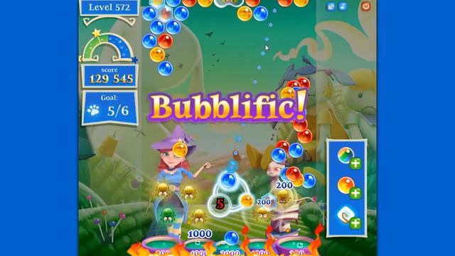 Bubble Witch 2 Saga Level 572 - no boosters смотреть онлайн