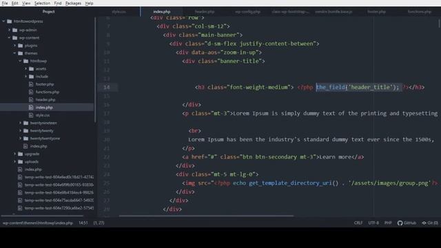 Coding site header with ACF Plug. PRO-(Wordpress tutorial - how to convert html to WP theme) PART 7 смотреть онлайн