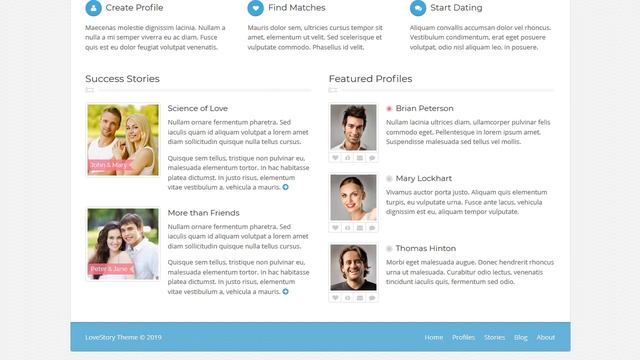 LoveStory - Dating WordPress Theme смотреть онлайн