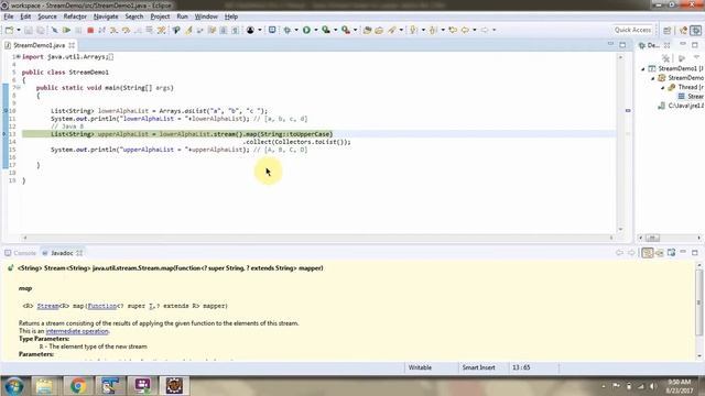 How to convert lower alpha list to upper alpha list using Java 8 streams? | Streams in Java 8 смотреть онлайн