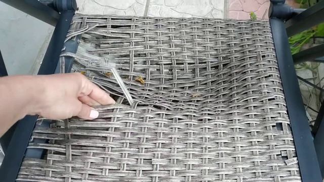 Ремонт стула из ротанга с алюминиевым каркасом. смотреть онлайн