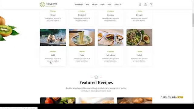 Cookiteer - Food and Recipe WordPress Theme blog food Build Website смотреть онлайн