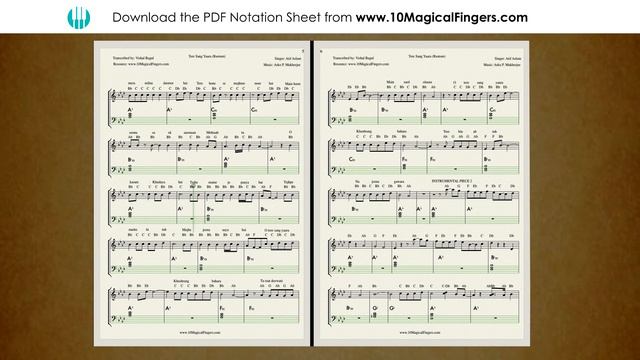 Tere Sang Yaara (Rustom) Piano Staff Notation Sheet | Chords and ABCD Notes | 10 Magical Fingers смотреть онлайн