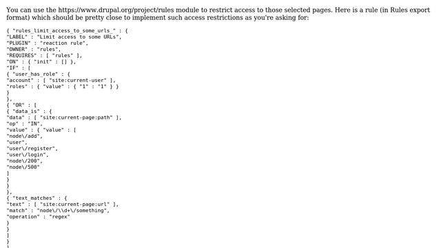 Drupal: Is there a way to restrict some pages like node/add, /user/login and more? смотреть онлайн
