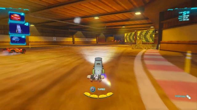 Cars 2 The Video Game | Guido - Battle Race (Satellite Quake) | Oil Rig Run 9 Laps