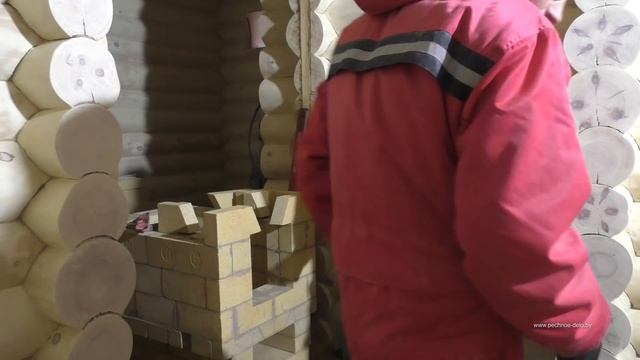 127. Строим банную печь каменку, подвод внешнего воздуха. Заехал в гости печник с Бреста. смотреть онлайн