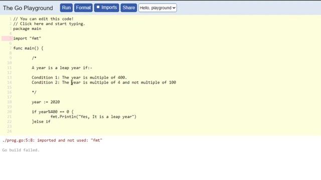 Golang (Hindi) - Leap year problem solving using if else statements смотреть онлайн